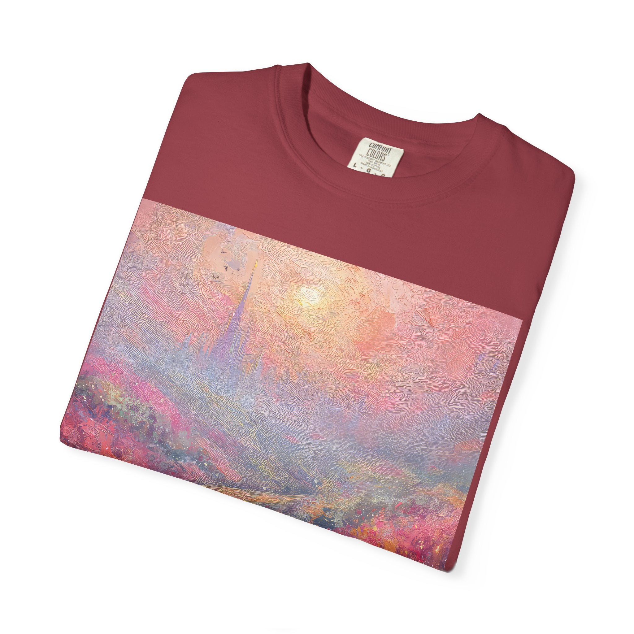 Pink Emerald City Monet Cat Comfort Colors Tshirt