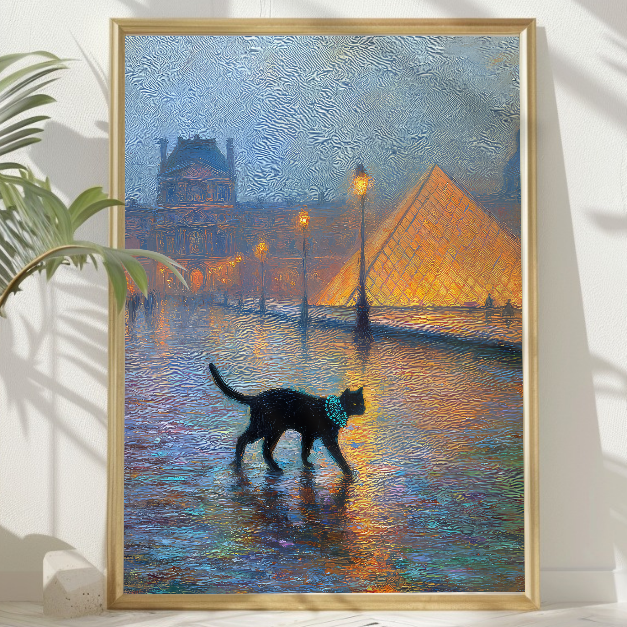 Midnight Walk Monet Cat