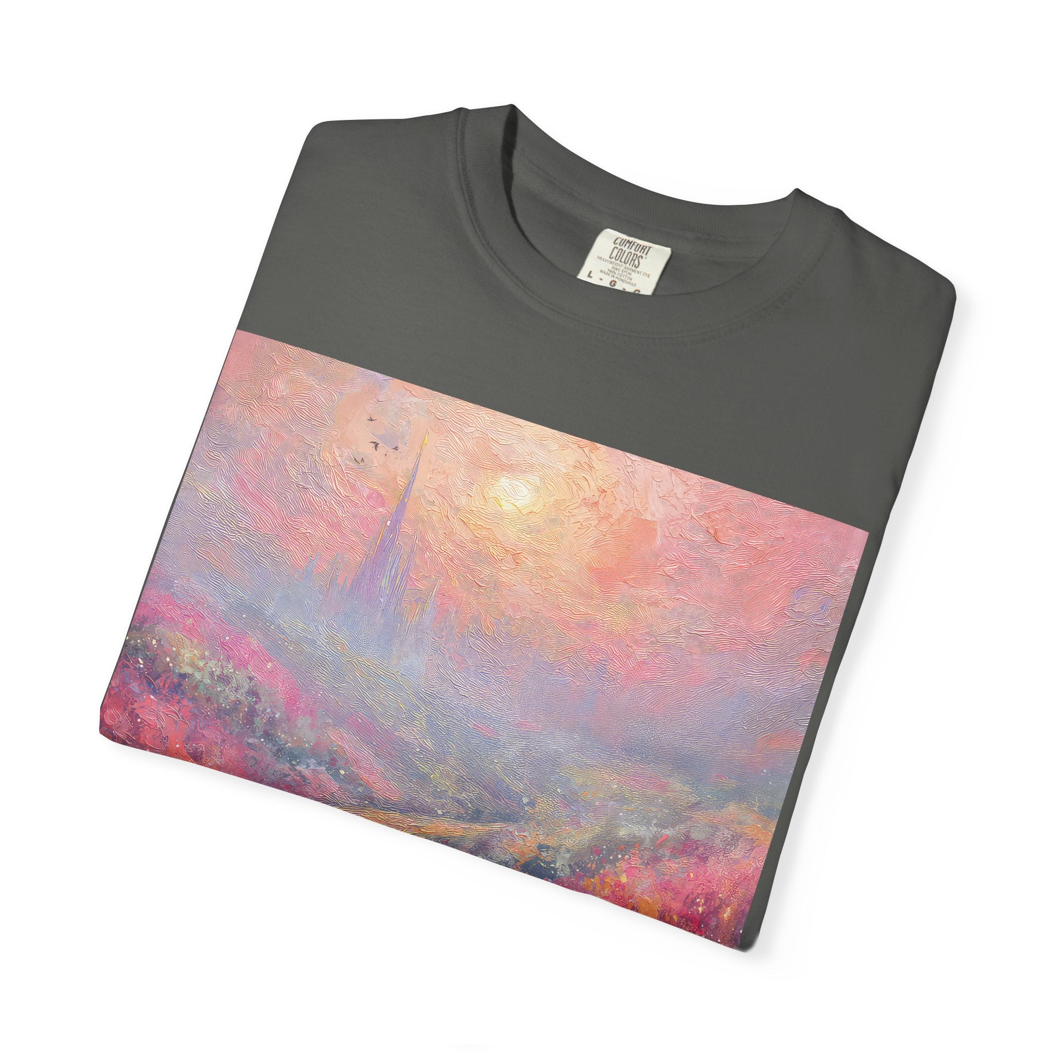 Pink Emerald City Monet Cat Comfort Colors Tshirt