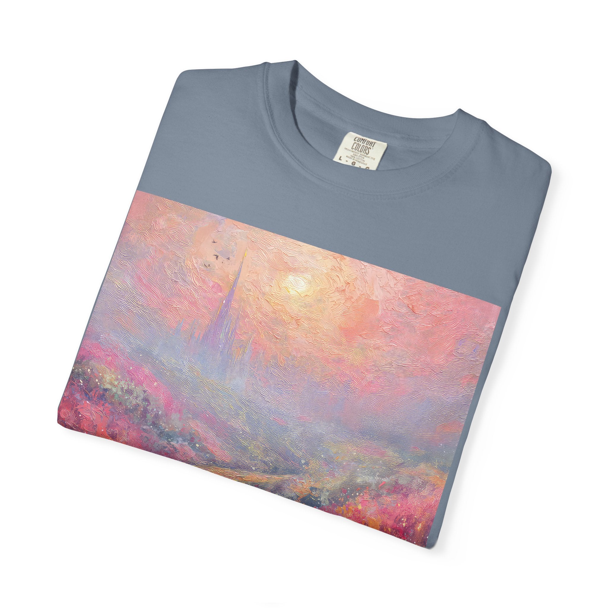 Pink Emerald City Monet Cat Comfort Colors Tshirt