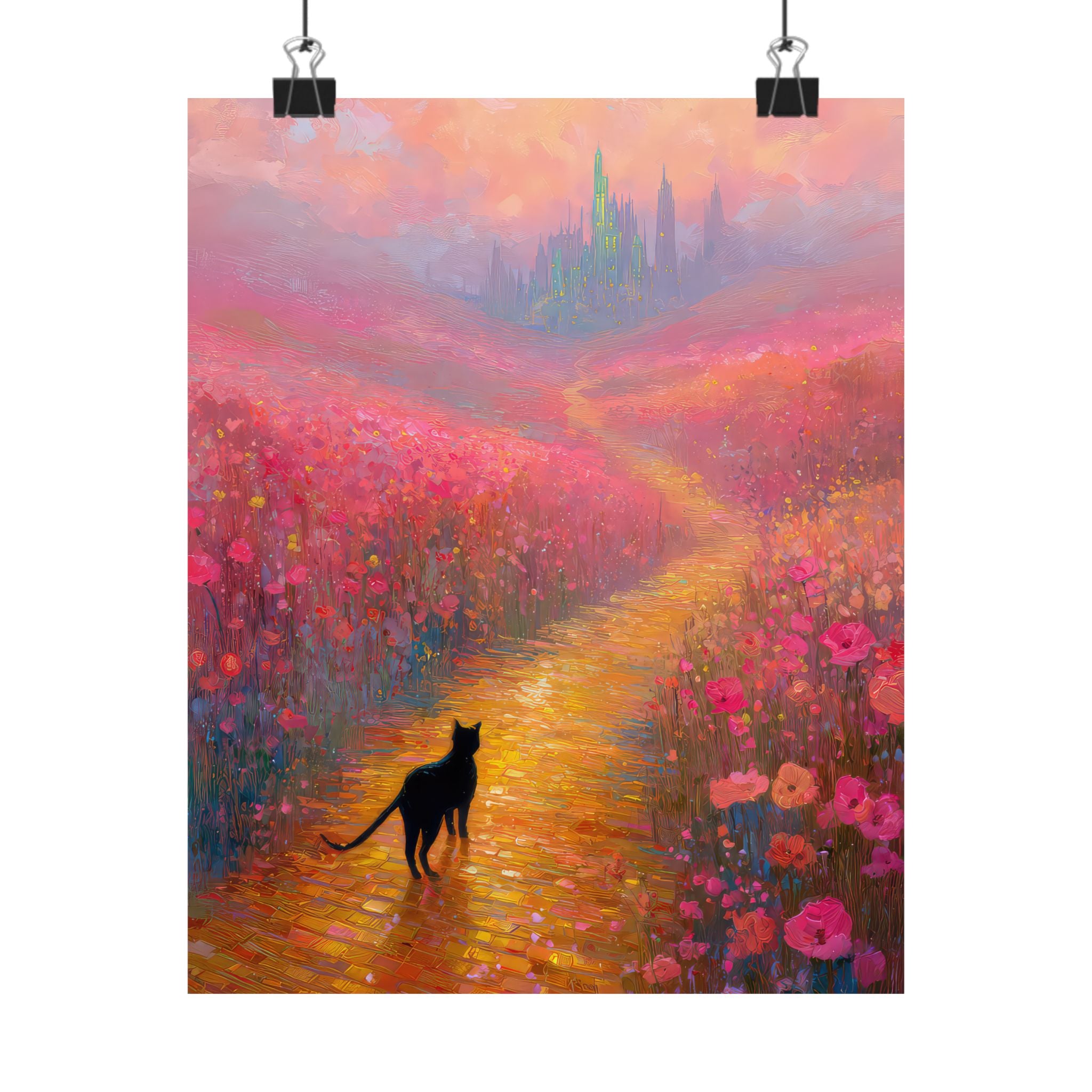 Pink Emerald City Monet Cat