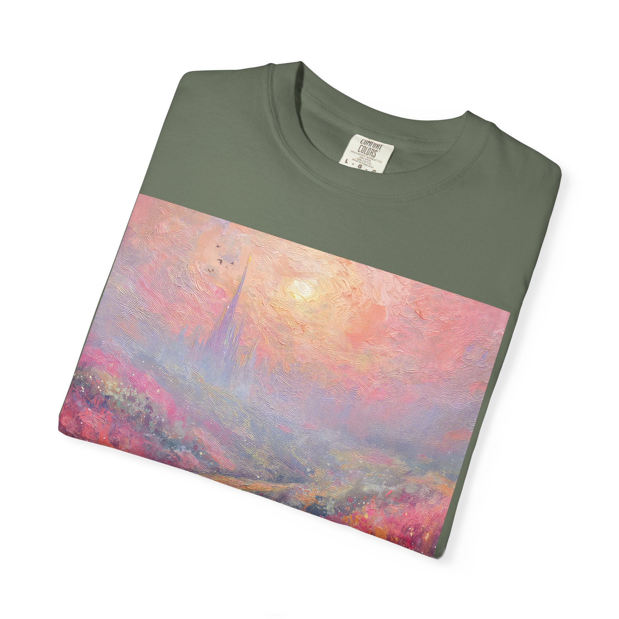 Pink Emerald City Monet Cat Comfort Colors Tshirt