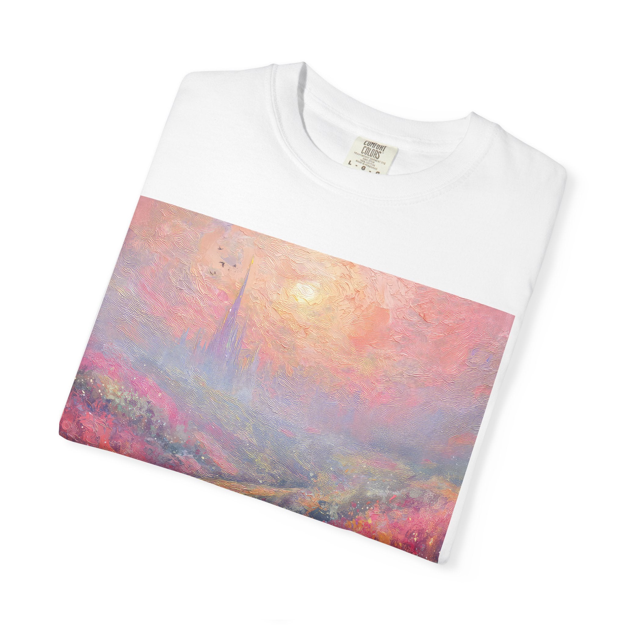 Pink Emerald City Monet Cat Comfort Colors Tshirt