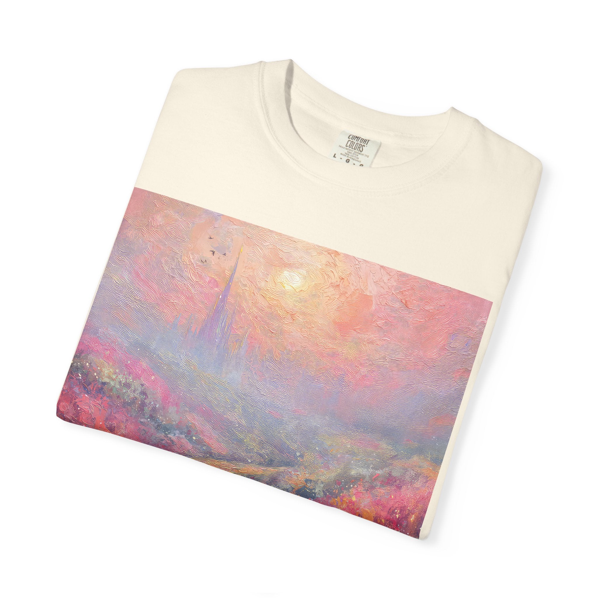 Pink Emerald City Monet Cat Comfort Colors Tshirt