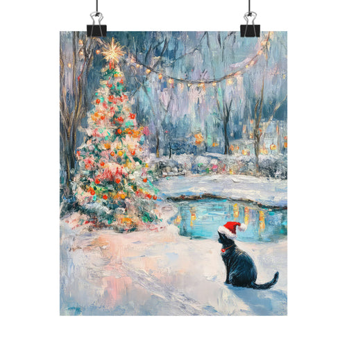 Christmas Tree Monet Cat