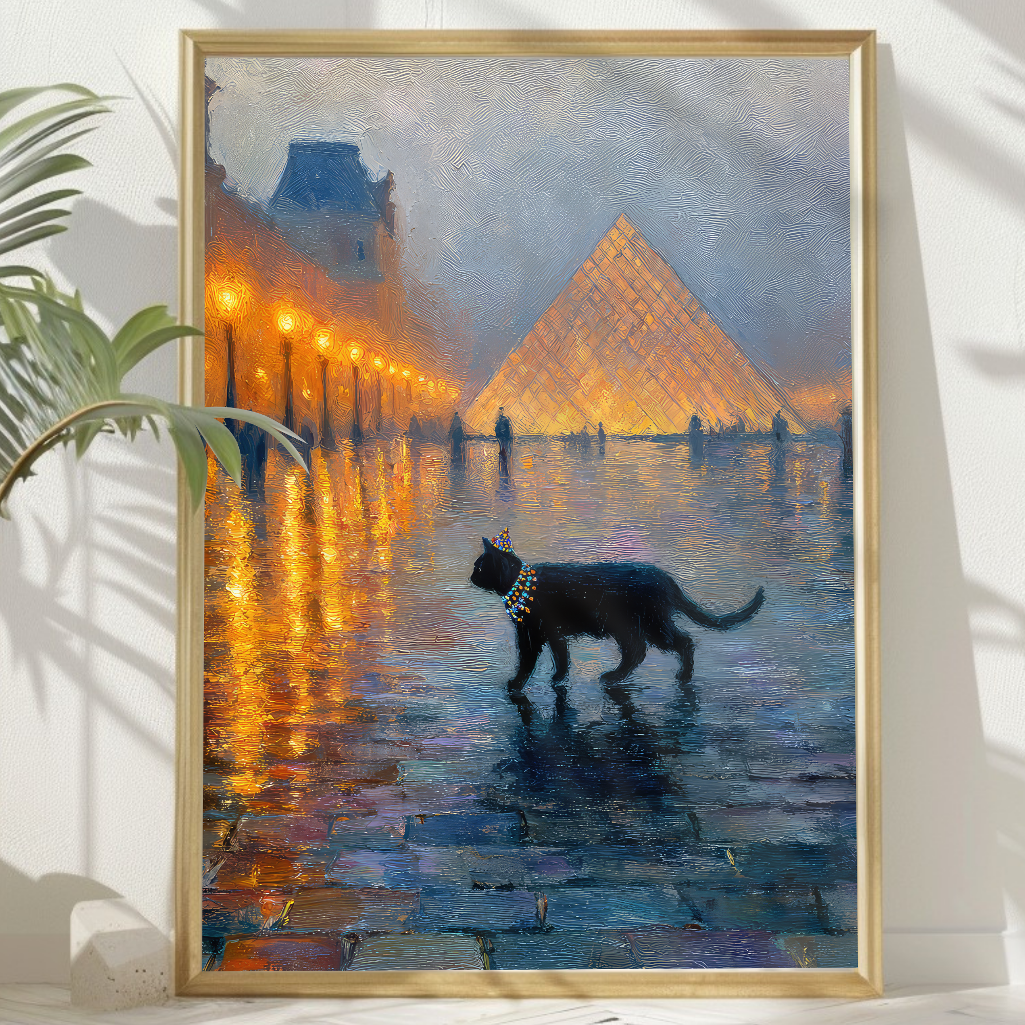 Midnight in Paris Monet Cat